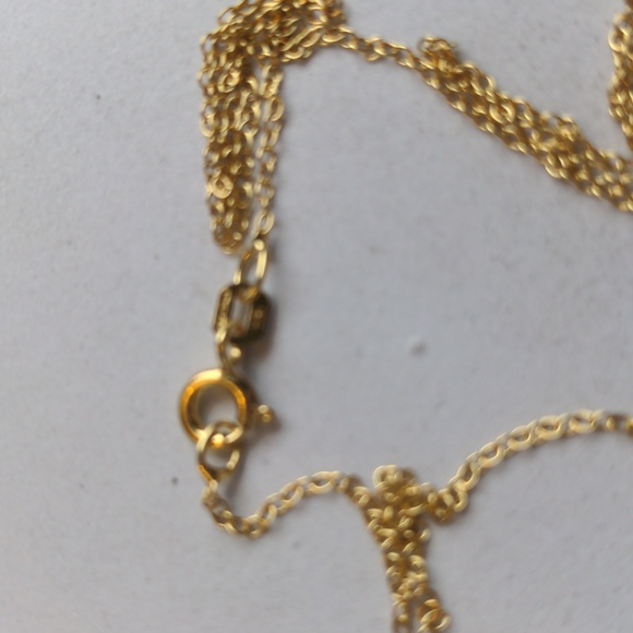 Genuine Jade carved pendant necklace.  Burmese celadon.  18k over 925 chain. - Picture 4 of 7